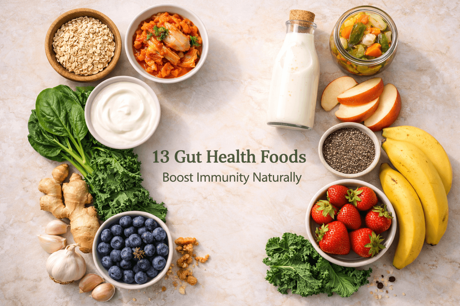 13 Gut Health Foods to Boost Immunity Naturally