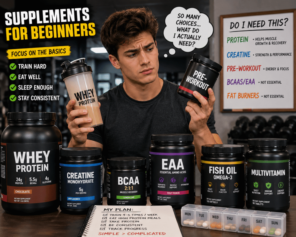 Workout Supplements for Fitness Routine Beginners Best Pre Daily
