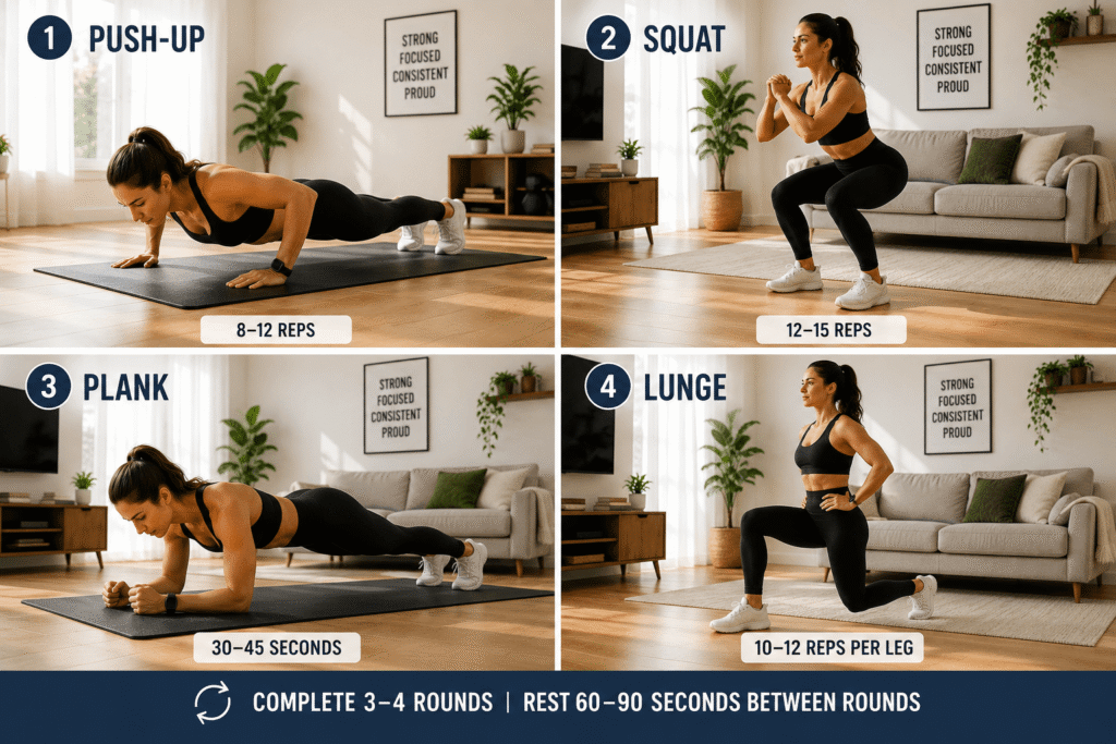 Beginner Home Workout Plan for Fat Loss