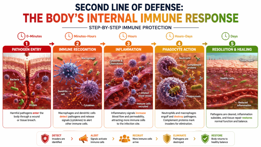 2nd Line of Defence in Immune System