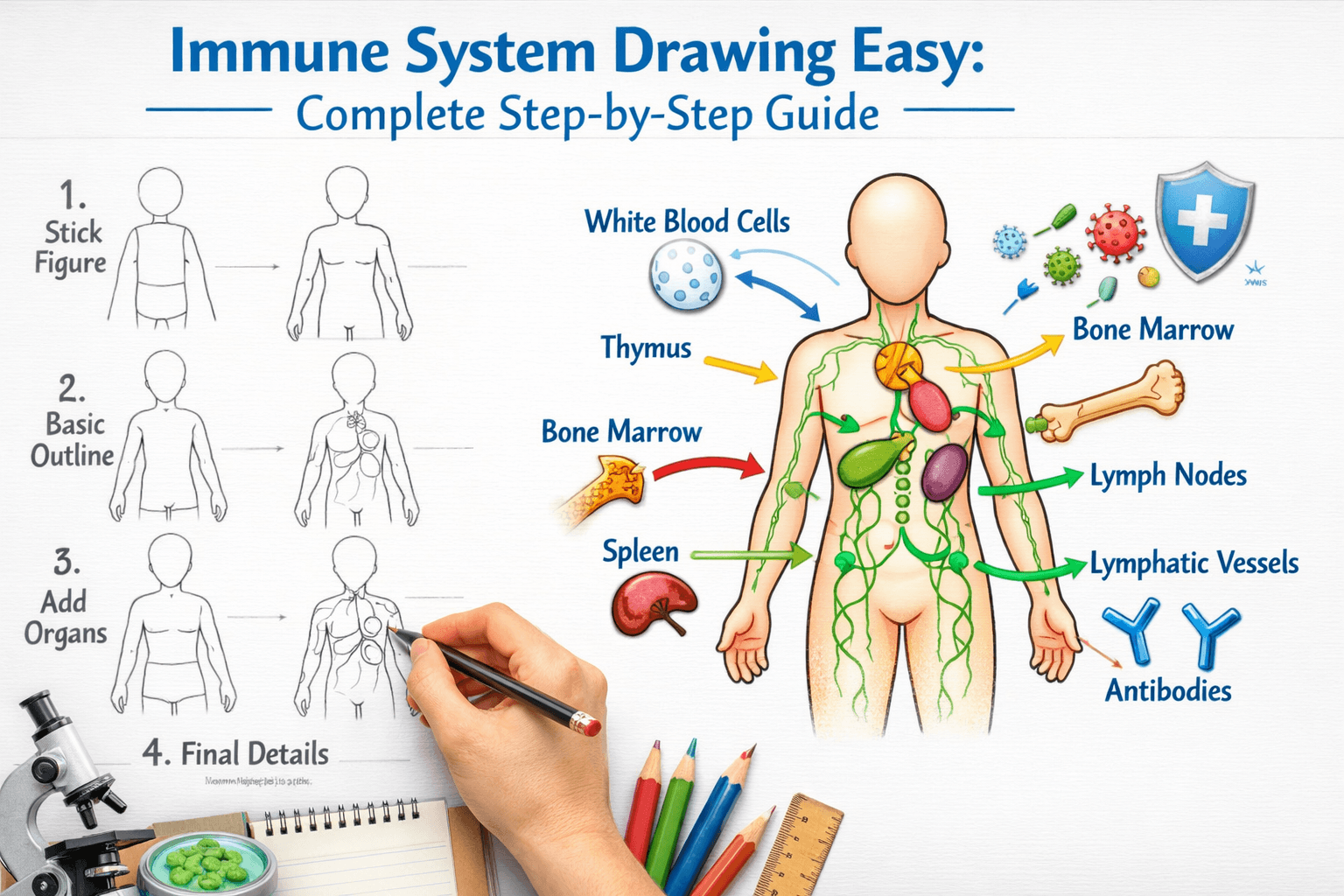 Immune System Drawing Easy