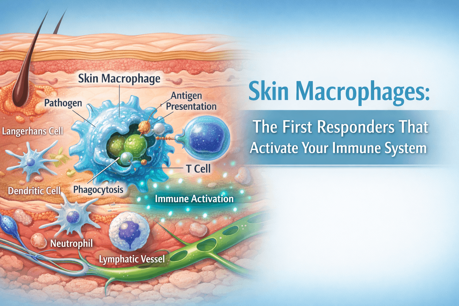 Skin macrophages that help activate the immune system